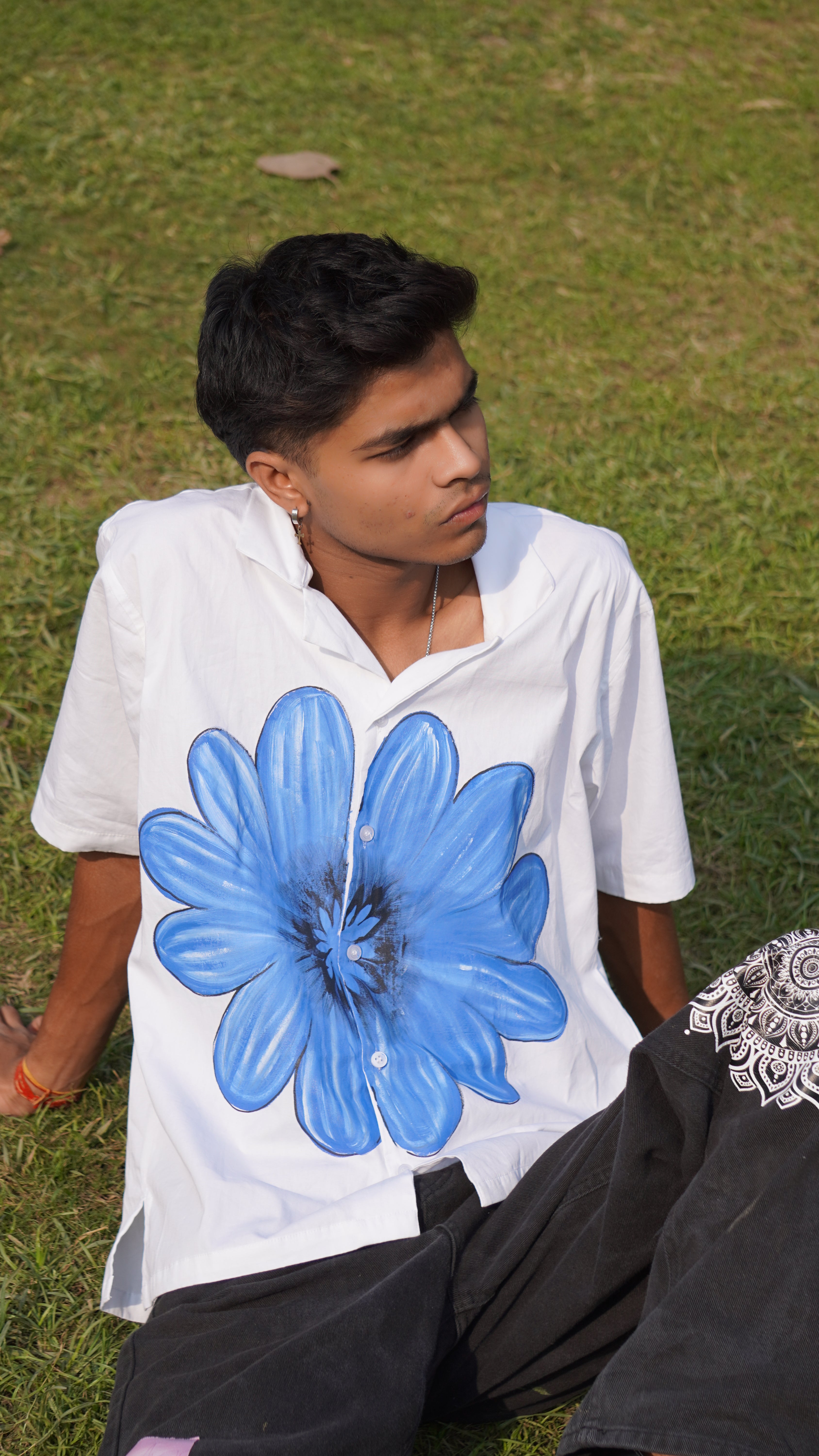 Handprinted Cuban Collar Shirt